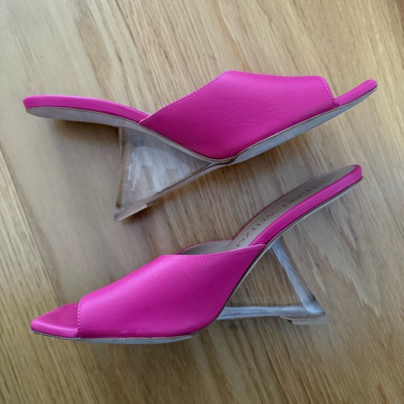 Stuart Weitzman Rebel Lucite Heels sz 9 - Picture 4 of 6
